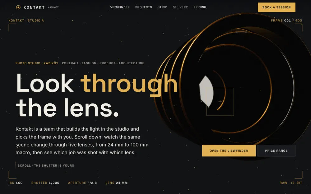 Kontakt website template preview