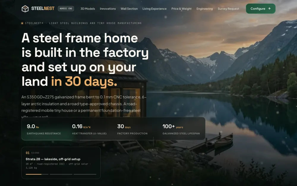 Steelnest website template preview