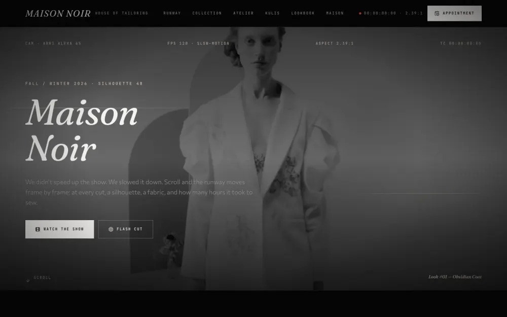 Maison Noir website template preview