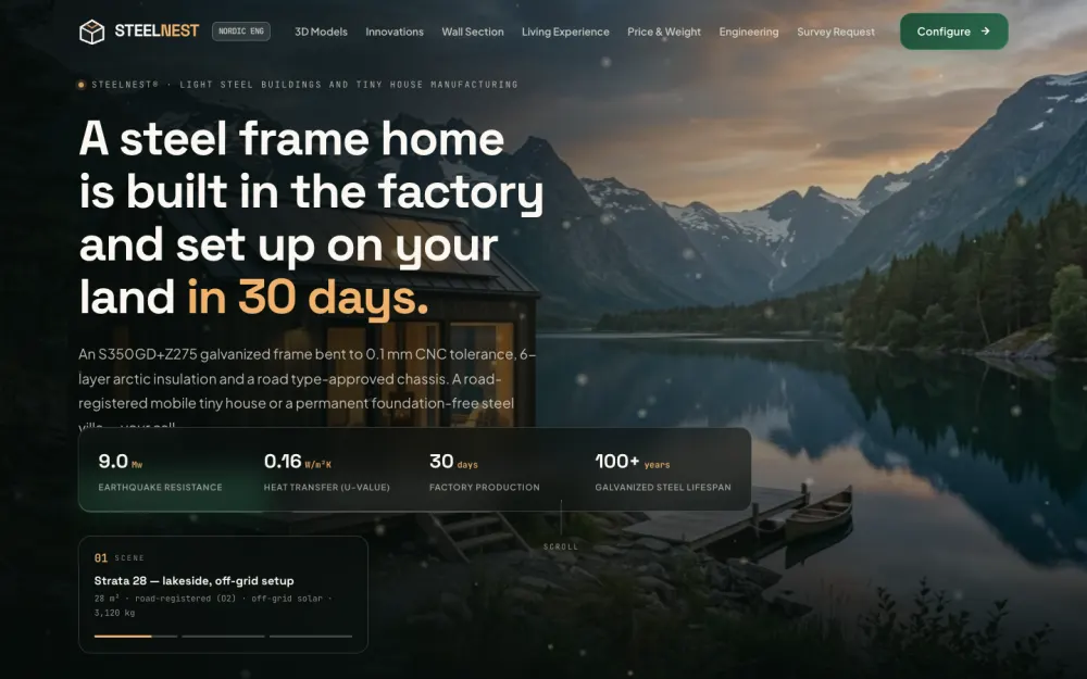 Steelnest website template preview