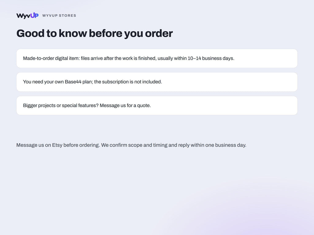 Custom Base44 App or Website Build | AI-Built Web App, Set Up in Your Account | Made to Order