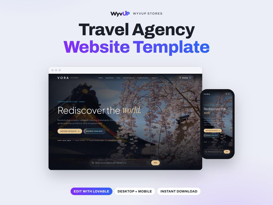 Travel Agency Website Template