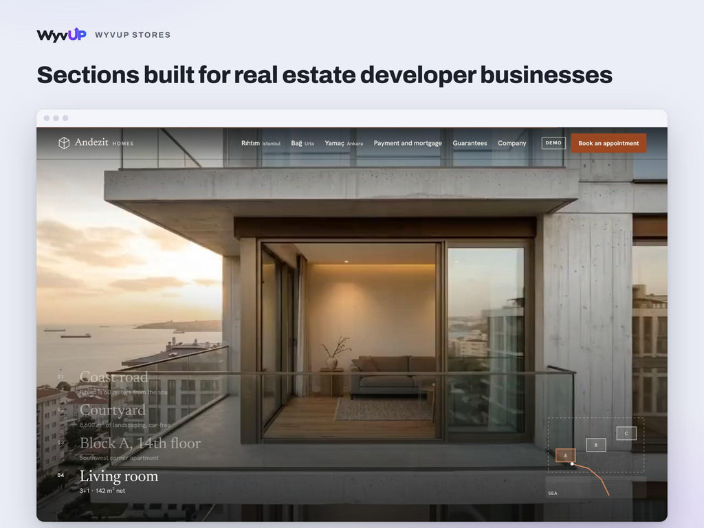 Real Estate Developer Website Template | Housing Project & Apartment Sales Site | AI Editable HTML Template | 360 Tours
