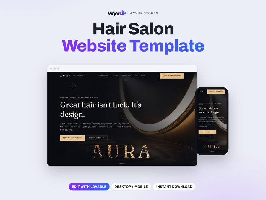 Hair Salon Website Template