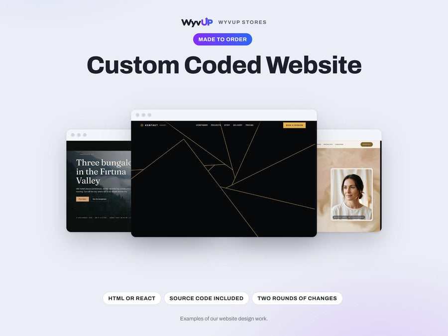 Custom Coded Website