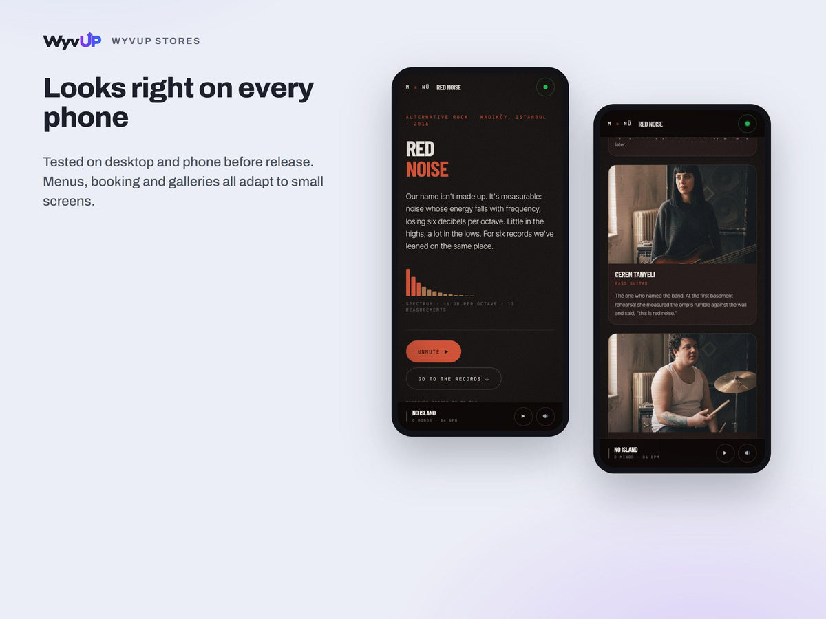 Band Website Template | Musician & Rock Artist Site | Lovable AI Editable React Template | Tour Dates
