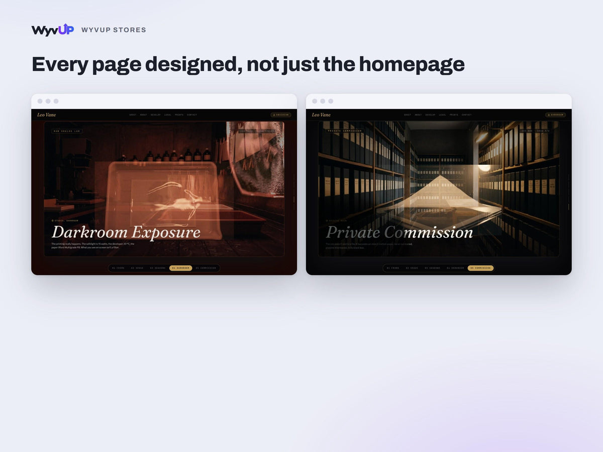 Cinematographer Portfolio Website Template | Filmmaker & Director Site | Lovable AI Editable React Template | Cinematic