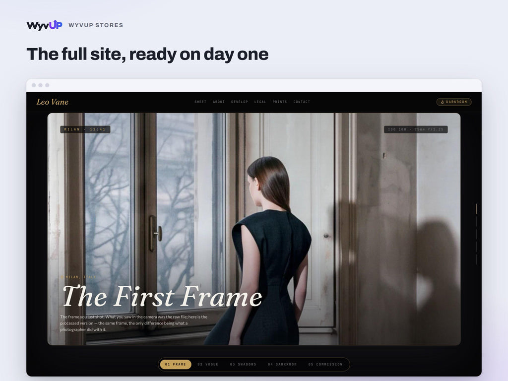 Cinematographer Portfolio Website Template | Filmmaker & Director Site | Lovable AI Editable React Template | Cinematic