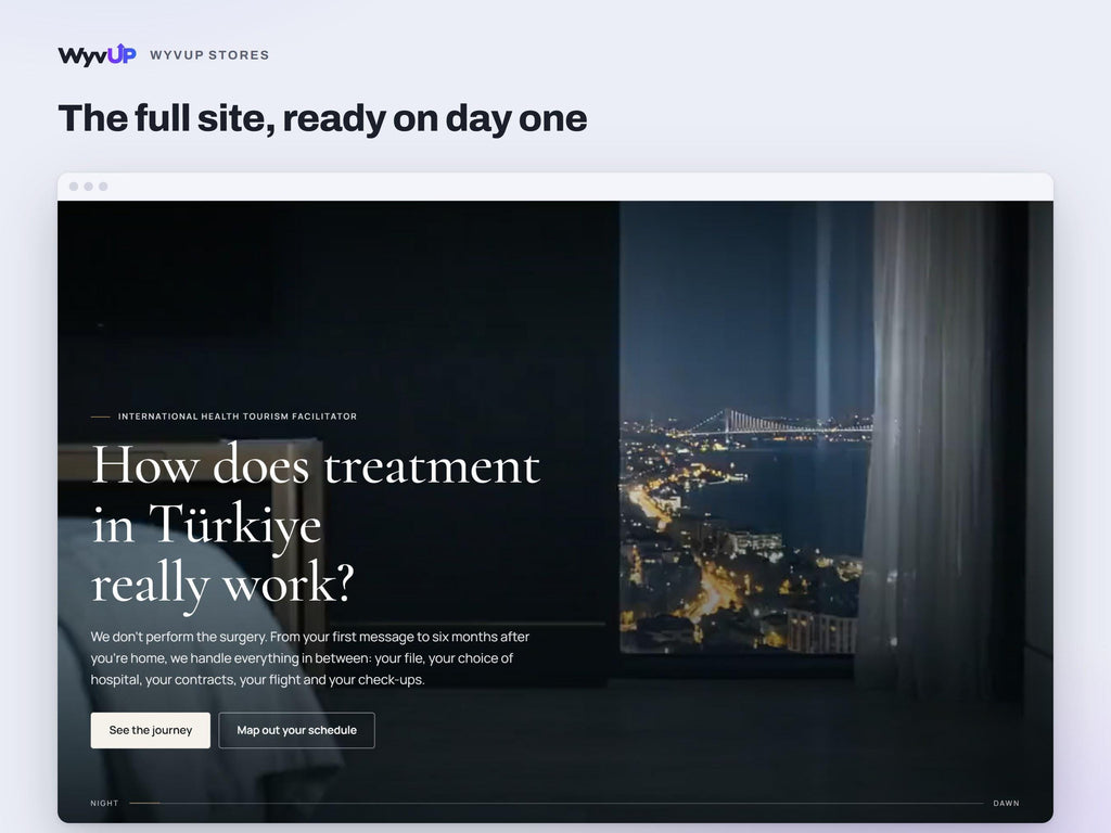 Medical Tourism Website Template | Health Travel Agency & Clinic Site | AI Editable HTML Template | Treatment Pages