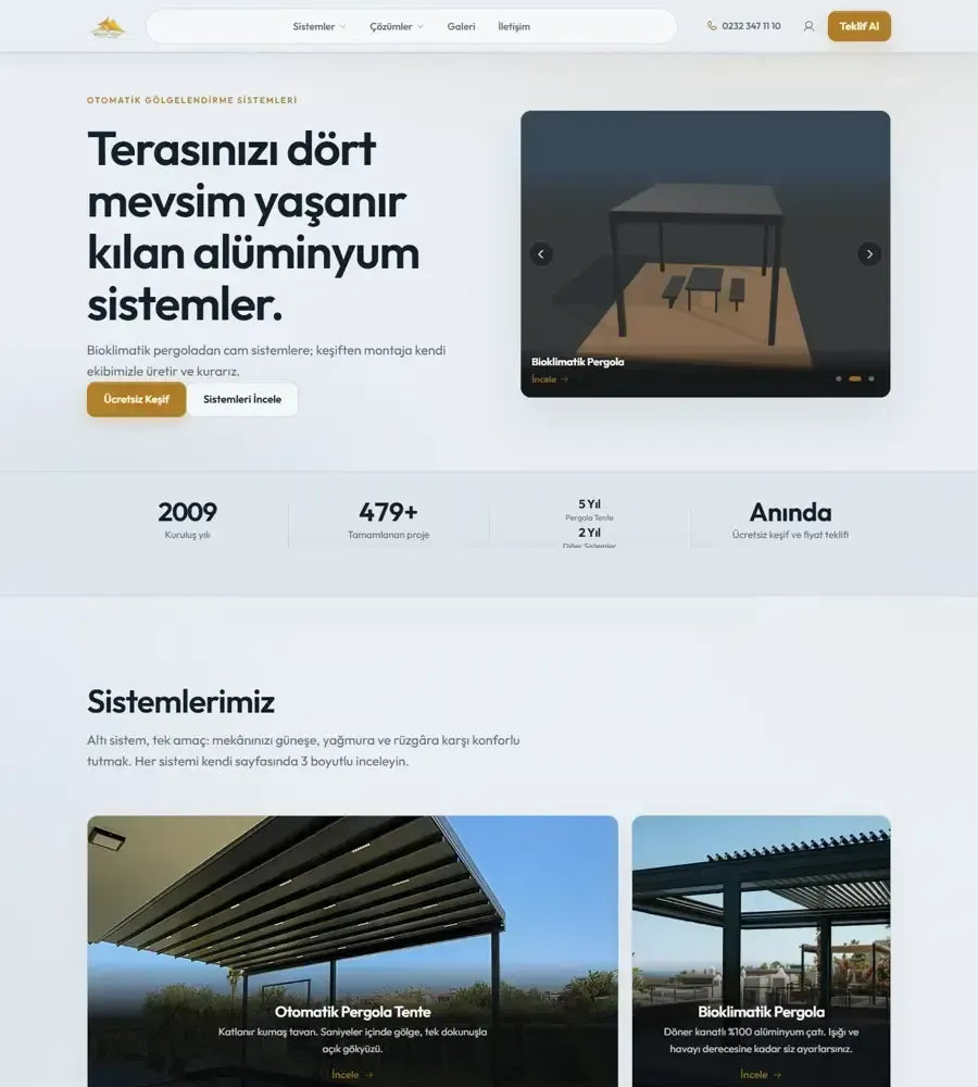 Gölgede Yaşam: A pergola you can turn
